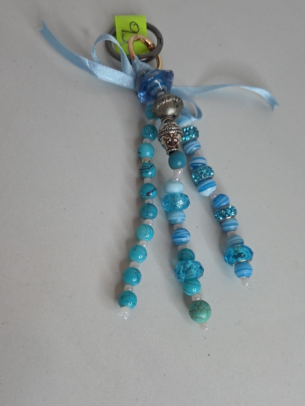 93 - Turquoise Beaded Tassel Bag Charm